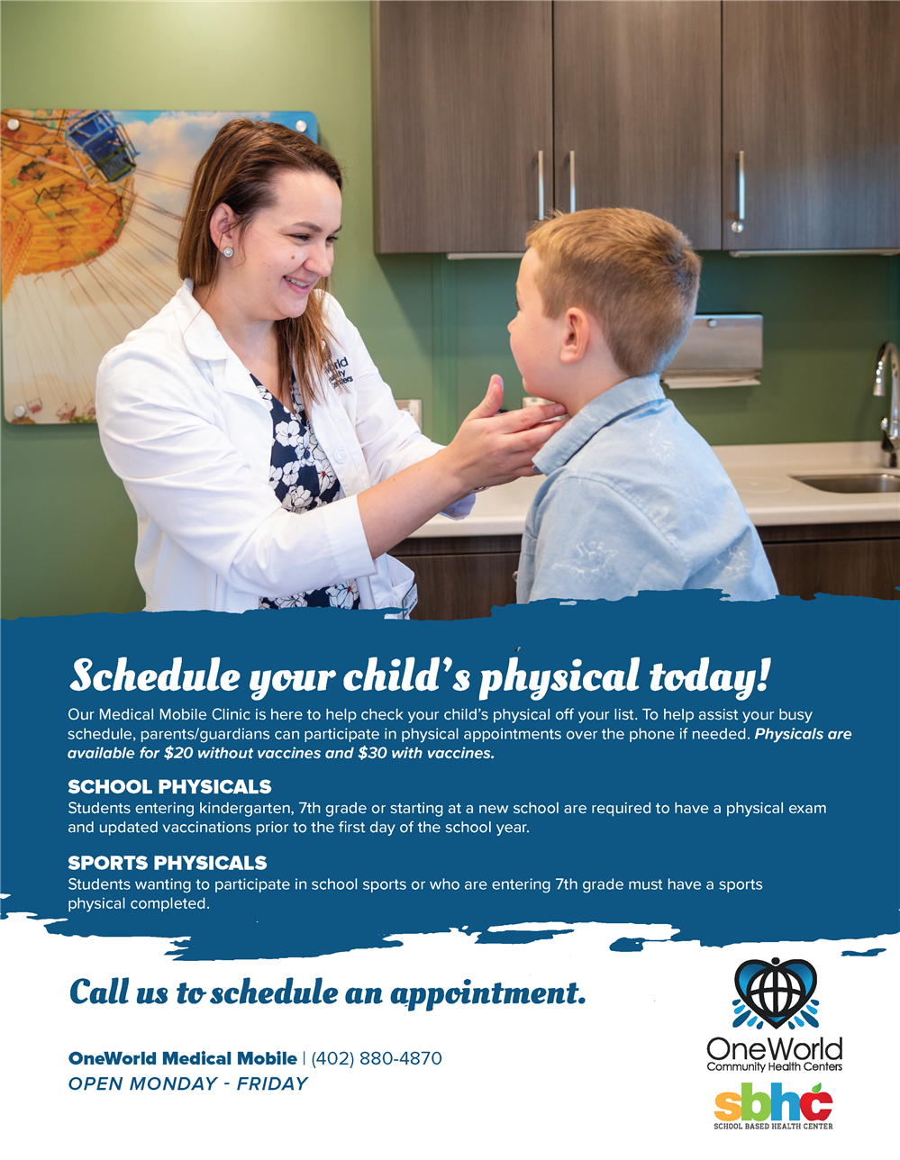  OneWorld Medical Mobile Taking Appointments for Student Physicals